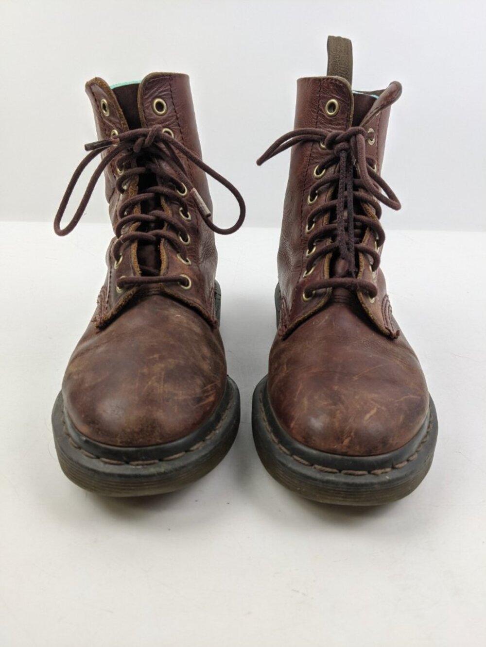 Dr. Martens 1460 Non Slip Reddish Brown Leather Boots Womens Size 6 / 6.5